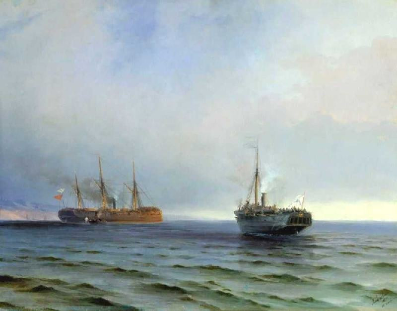THE CAPTURE OF TURKISH NAVE ON BLACK SEA