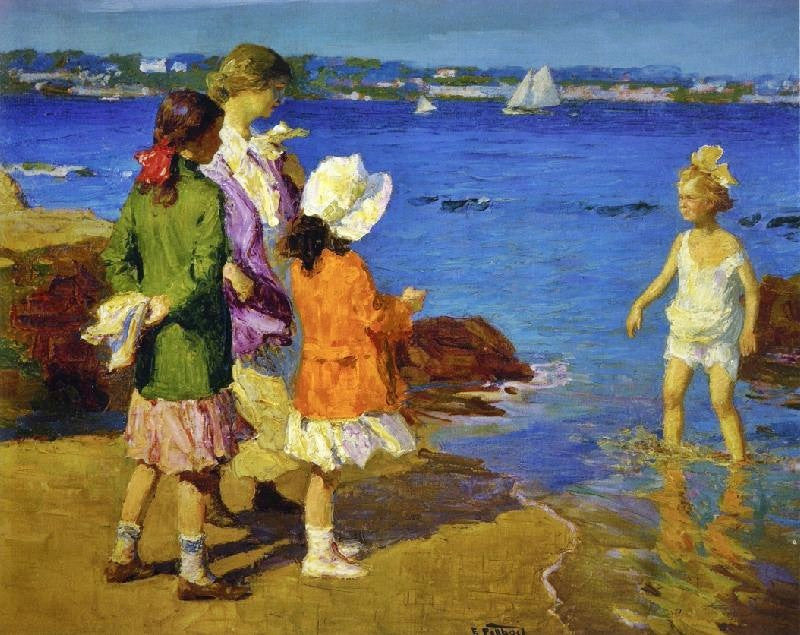 The Water’S Fine by Edward Potthast
