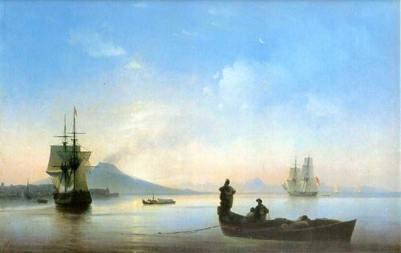 THE BAY OF NAPLES ON MORNING