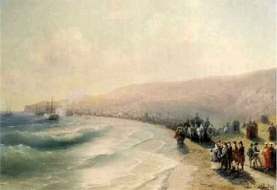 Arrival Catherine The Second To Pheodosiya by Ivan Constantinovich Aivazovsk