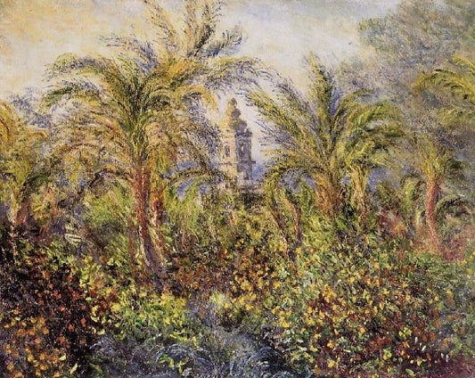 Garden In Bordighera, Morning Effect by Claude Oscar Monet