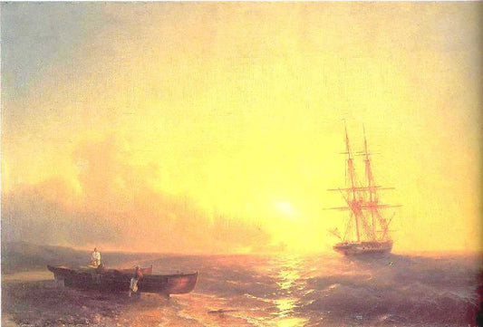 Fishermen On Coast Of Sea by Ivan Constantinovich Aivazovsk