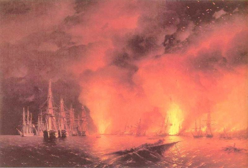Battle Near Sinop by Ivan Constantinovich Aivazovsk