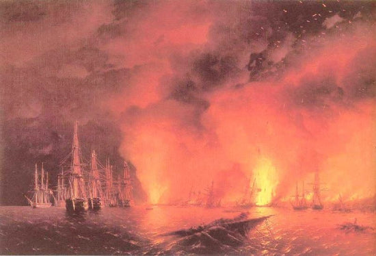Battle Near Sinop by Ivan Constantinovich Aivazovsk