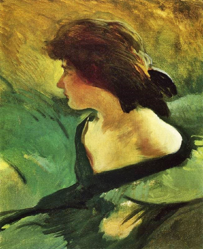 YOUNG GIRL IN GREEN DRESS