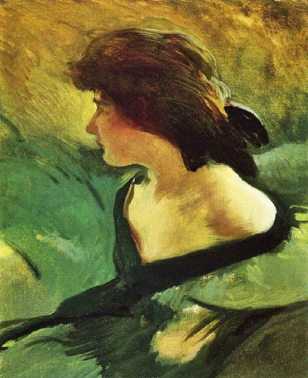 Young Girl In Green Dress by John White Alexander