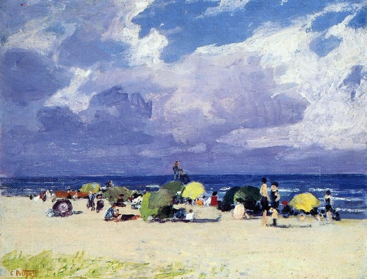 Purple Beach Scene by Edward Potthast