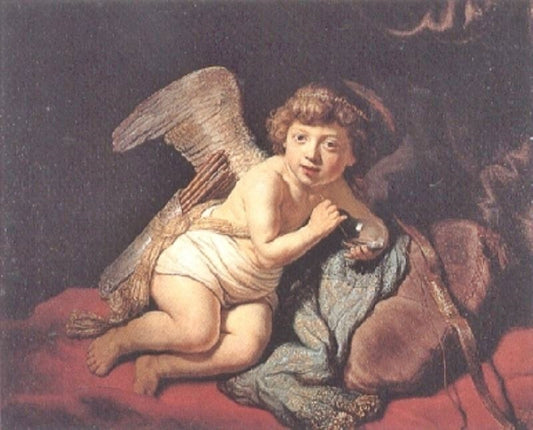 Cupid Blowing Soap Bubbles by Rembrandt van Rijn