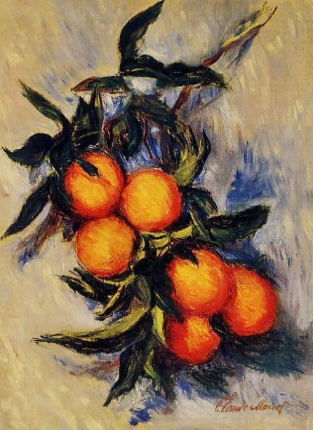 Orange Branch Bearing Fruit by Claude Oscar Monet