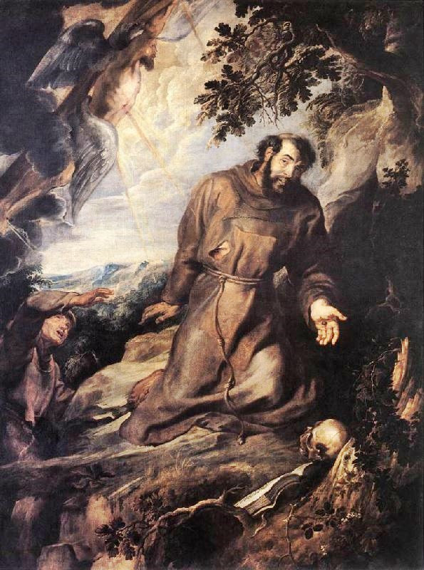 St Francis Of Assisi Receiving The Stigmata by Peter Paul Rubens