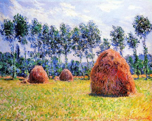Haystacks At Giverny by Claude Oscar Monet
