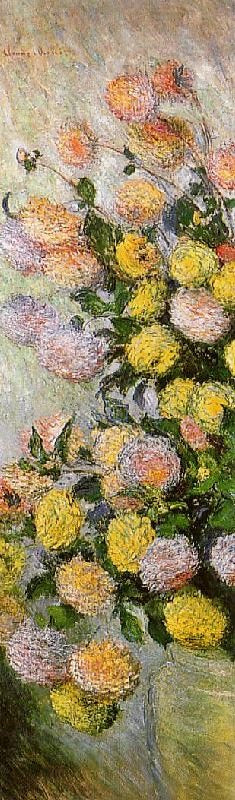 Vase Of Dahlias by Claude Oscar Monet