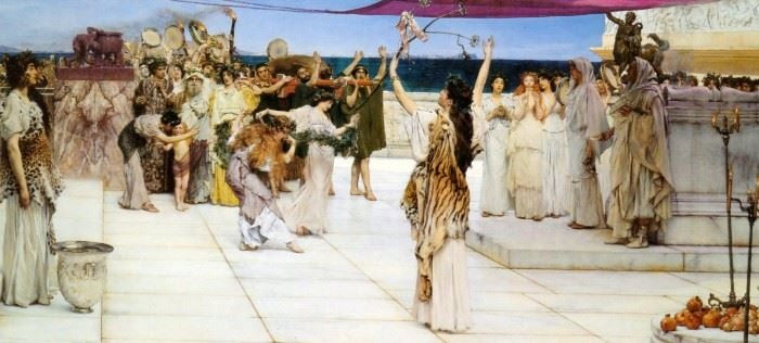 A Dedication To Bacchus by Sir Lawrence Alma-Tadema