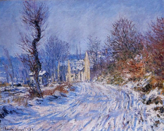 Road To Giverny In Winter by Claude Oscar Monet