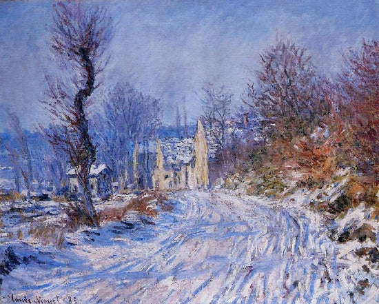 Road To Giverny In Winter by Claude Oscar Monet