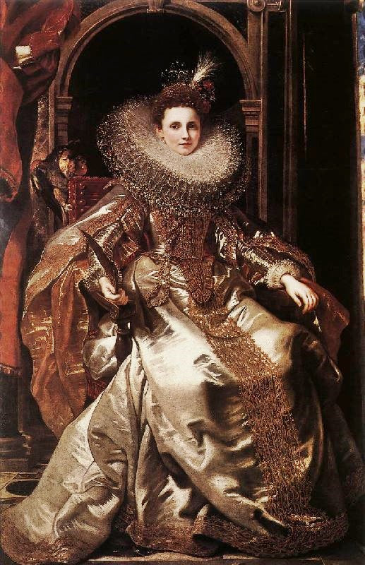 Portrait Of Maria Serra Pallavicino by Peter Paul Rubens