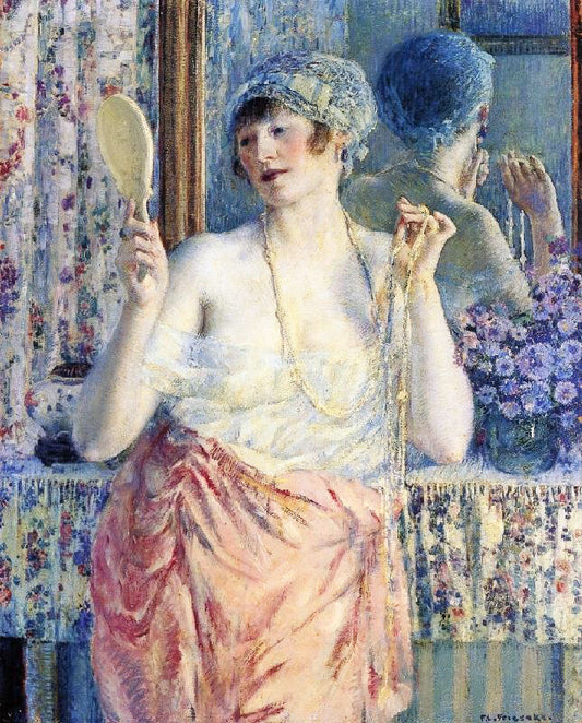 Woman Before A Mirror by Frederick Carl Frieseke