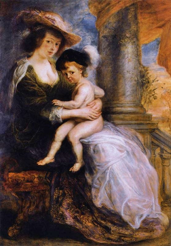 Helena Fourment With Her Son Francis by Peter Paul Rubens