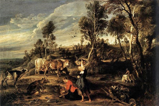 Farm At Laken by Peter Paul Rubens