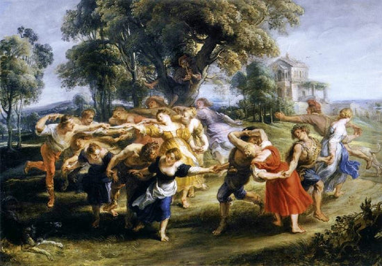 Dance Of Italian Villagers by Peter Paul Rubens