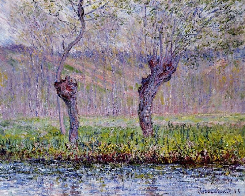 Willows In Springtime by Claude Oscar Monet