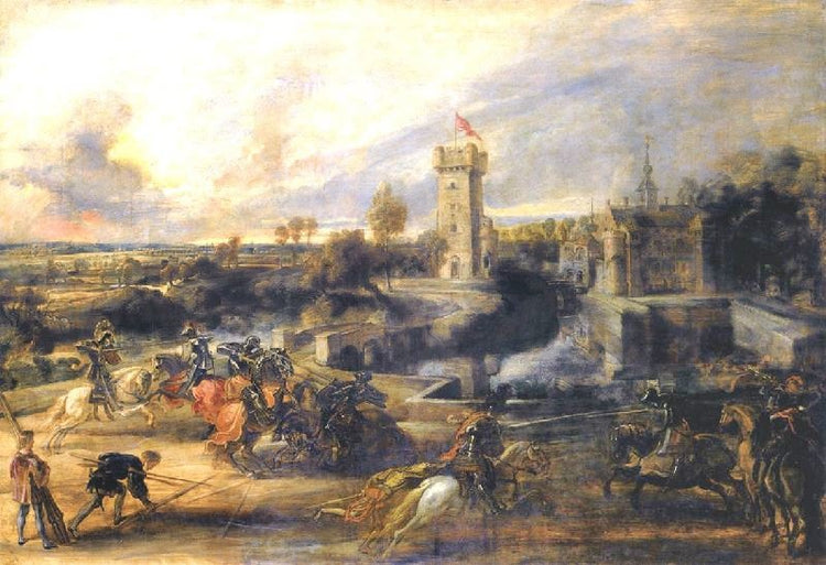 Tournament In Front Of Castle Steen by Peter Paul Rubens