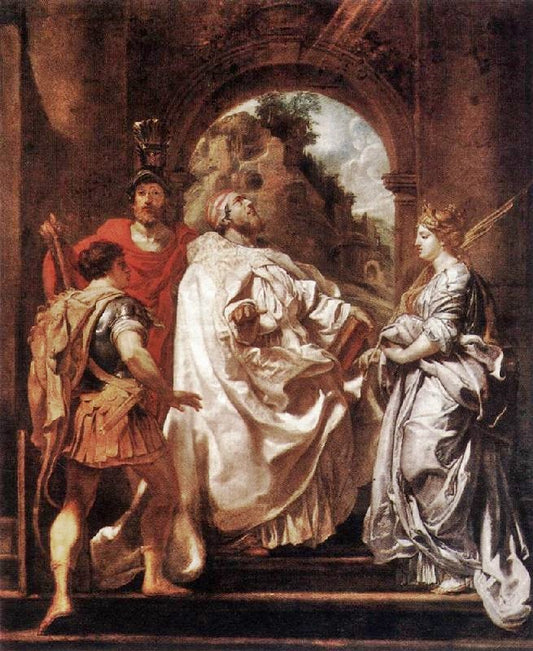 Saint Gregory The Great With Saints by Peter Paul Rubens