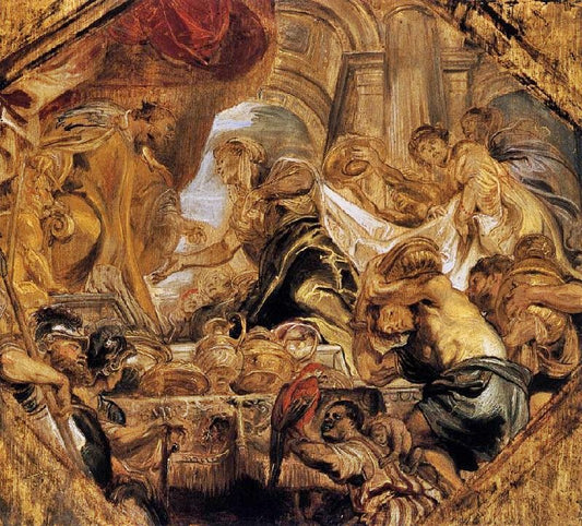 King Solomon And The Queen Of Sheba by Peter Paul Rubens
