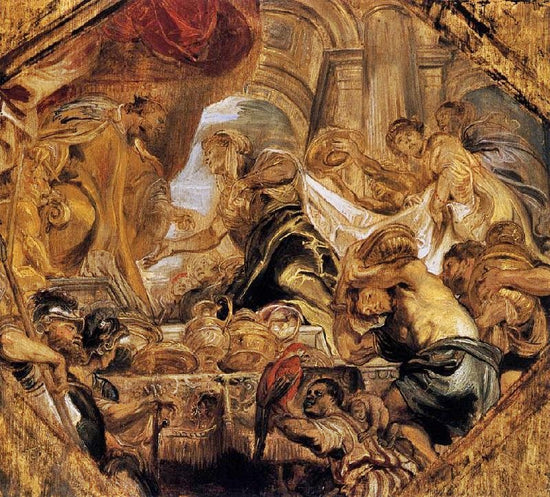 King Solomon And The Queen Of Sheba by Peter Paul Rubens
