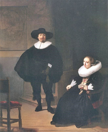 Portrait Of A Couple In An Interior by Rembrandt van Rijn