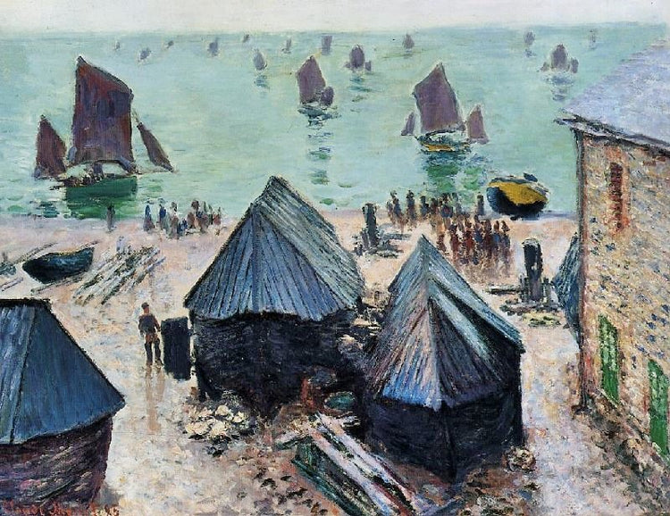 The Departure Of The Boats, Etretat by Claude Oscar Monet
