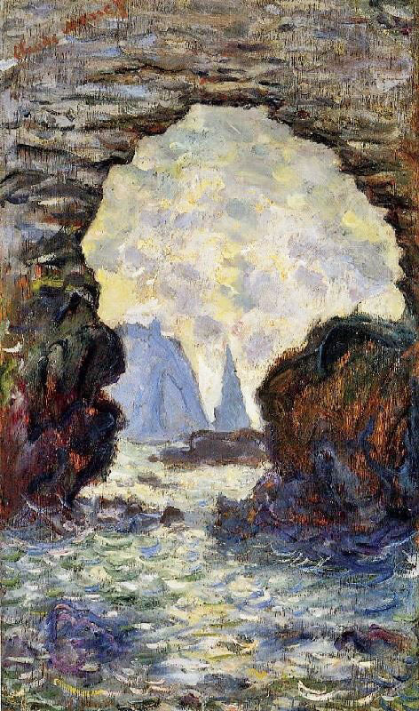 The Rock Needle Seen Through The Porte D’Aumont by Claude Oscar Monet
