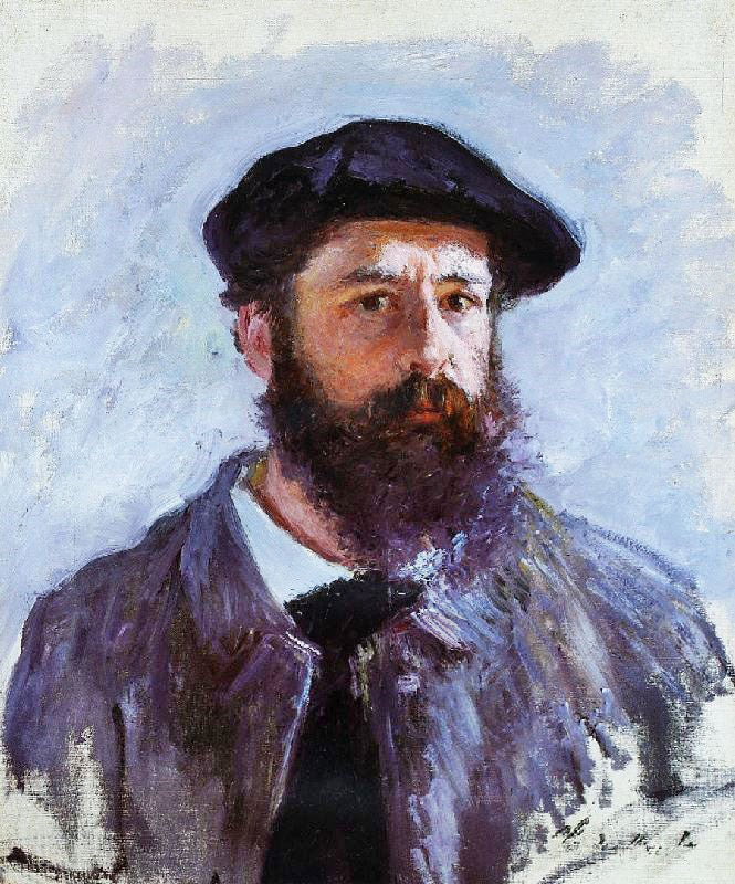 Self Portrait With A Beret by Claude Oscar Monet