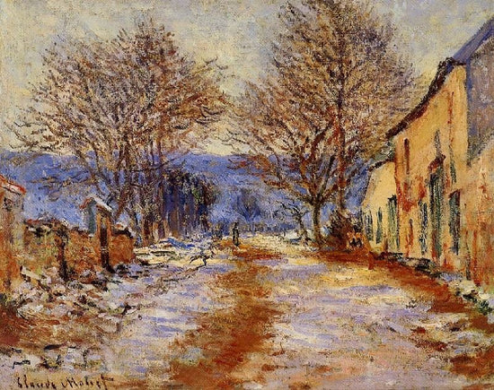 Snow Effect At Limetz by Claude Oscar Monet