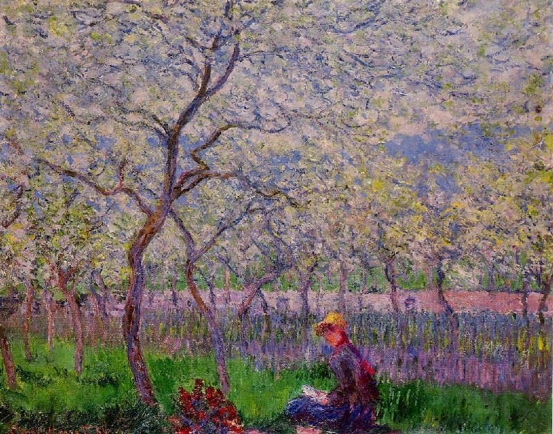 An Orchard In Spring by Claude Oscar Monet