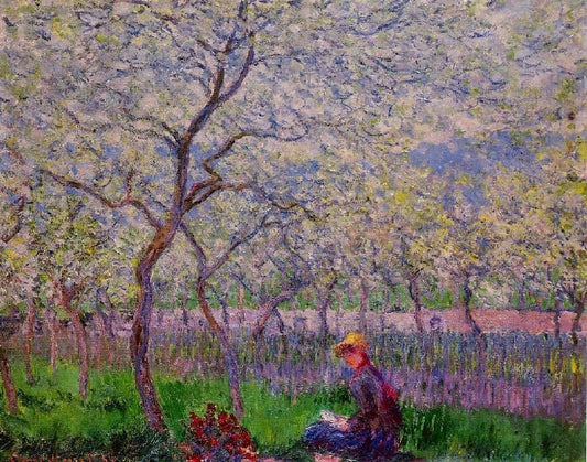 An Orchard In Spring by Claude Oscar Monet