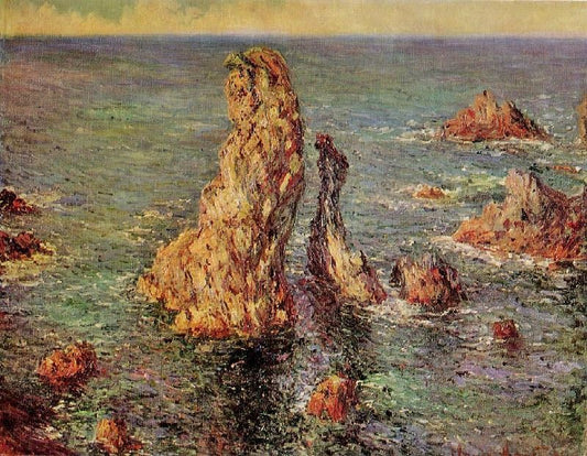 Pyramids At Port-Coton by Claude Oscar Monet