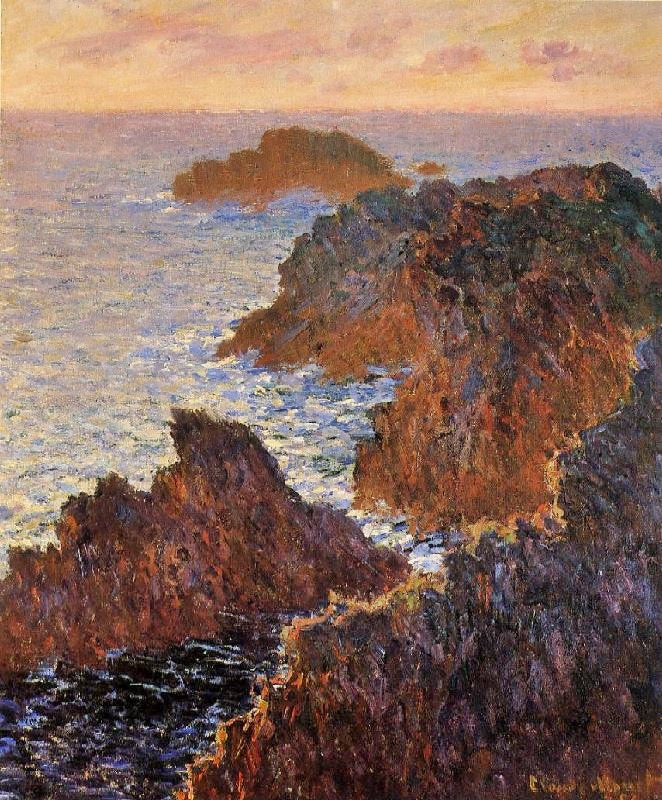 Rocks At Belle-Ile, Port-Domois by Claude Oscar Monet
