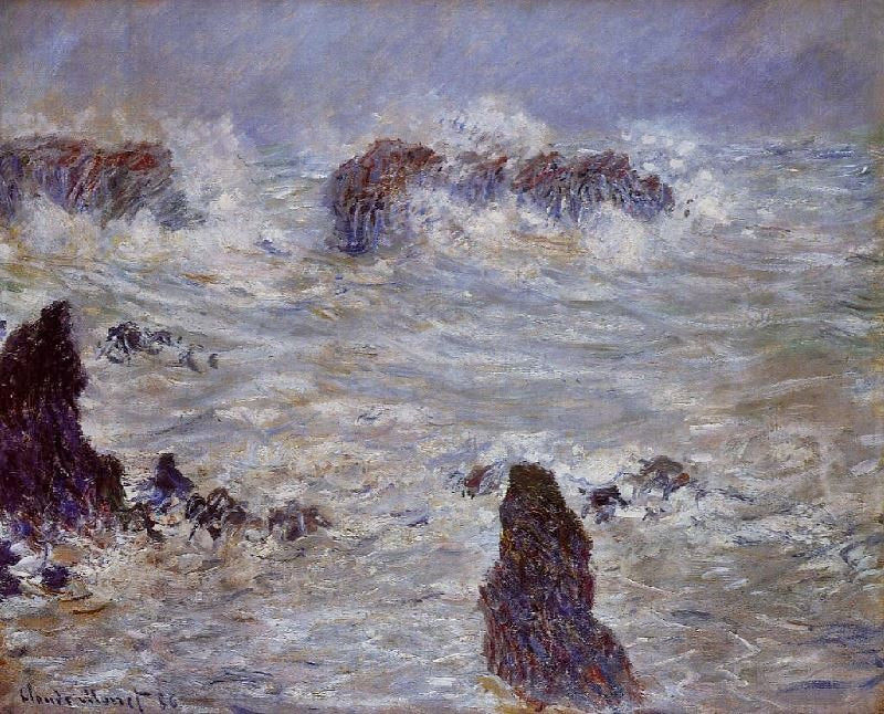 Storm Off The Belle-Ile Coast by Claude Oscar Monet