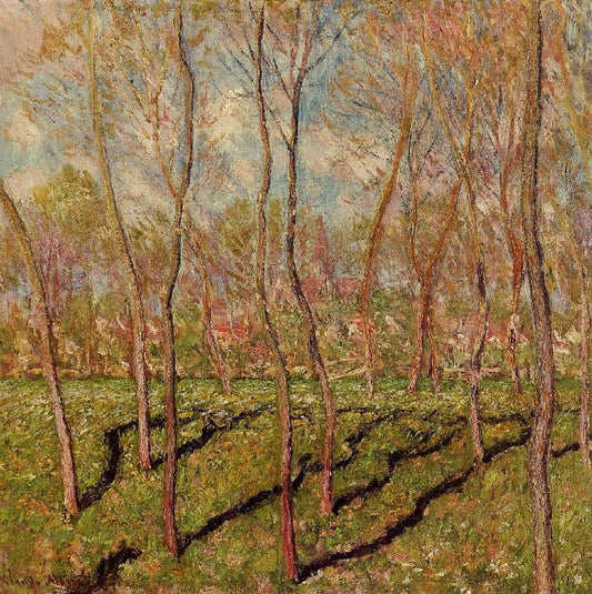 Trees In Winter, View Of Bennecourt by Claude Oscar Monet