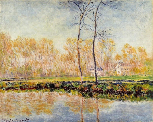 The Banks Of The River Epte At Giverny by Claude Oscar Monet