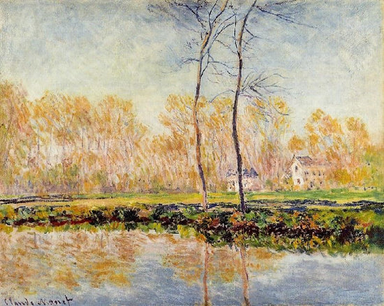 The Banks Of The River Epte At Giverny by Claude Oscar Monet