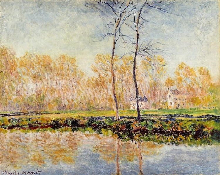 The Banks Of The River Epte At Giverny by Claude Oscar Monet