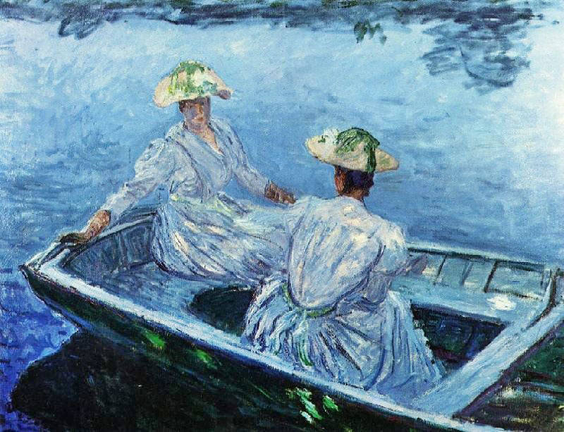 The Blue Row Boat by Claude Oscar Monet