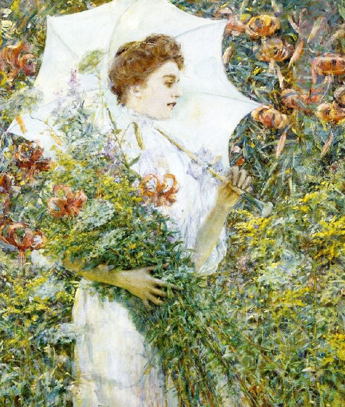 The White Parasol by Robert Lewis Reid