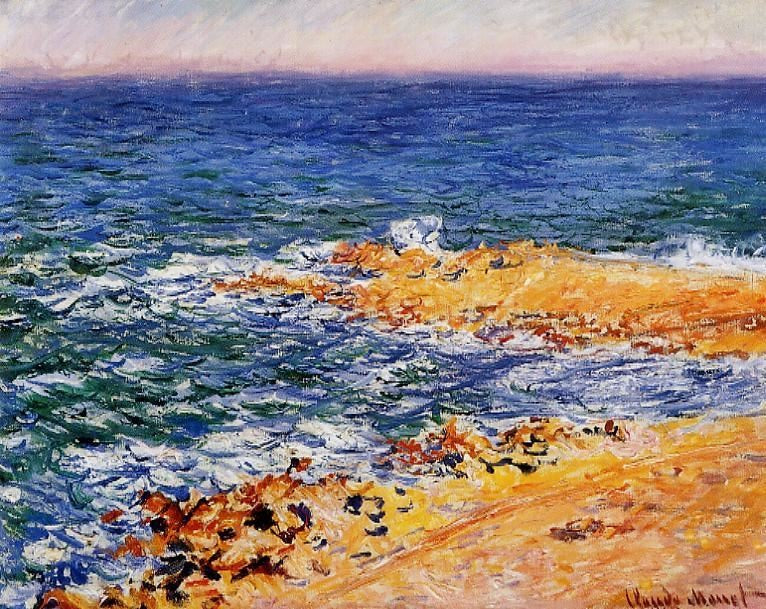 The Sea In Antibes by Claude Oscar Monet