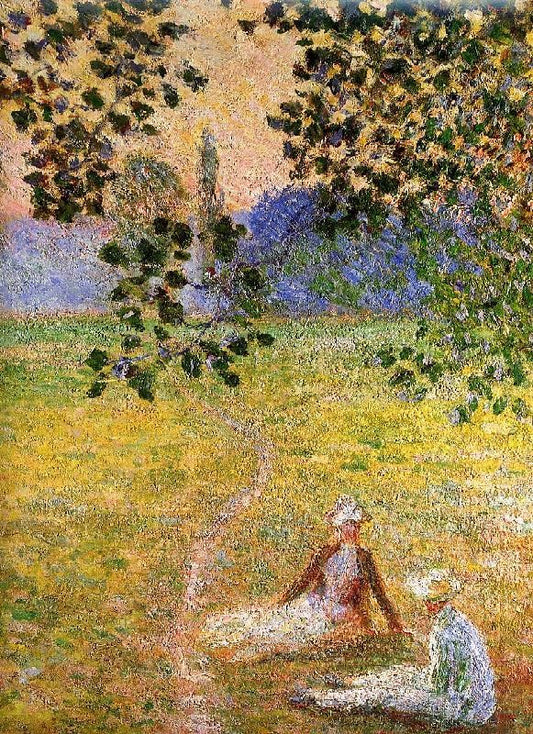Evening In The Meadow At Giverny, Detail by Claude Oscar Monet