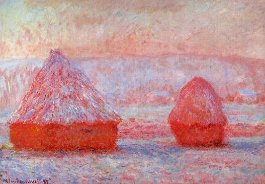 Grainstacks At Giverny, Morning Effect by Claude Oscar Monet