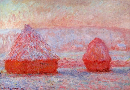 Grainstacks At Giverny, Morning Effect by Claude Oscar Monet