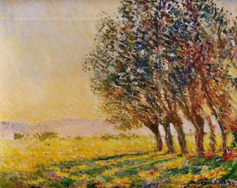Willows At Sunset by Claude Oscar Monet